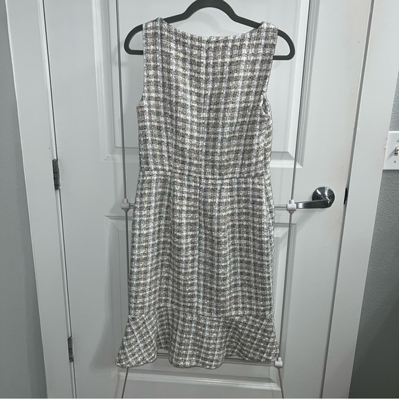 Ann Taylor Tweed Plaid Ruffle Dress - Picture 5 of 6